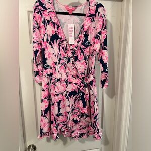 Lilly Pulitzer Jessalyne Romper Large Inky Navy color NWT